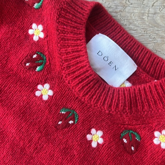 Doen kid’s red sweater - size 2 - Picture 3 of 4